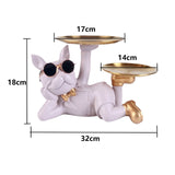 Bulldog Storage Ornament for Office Desktop Decoration