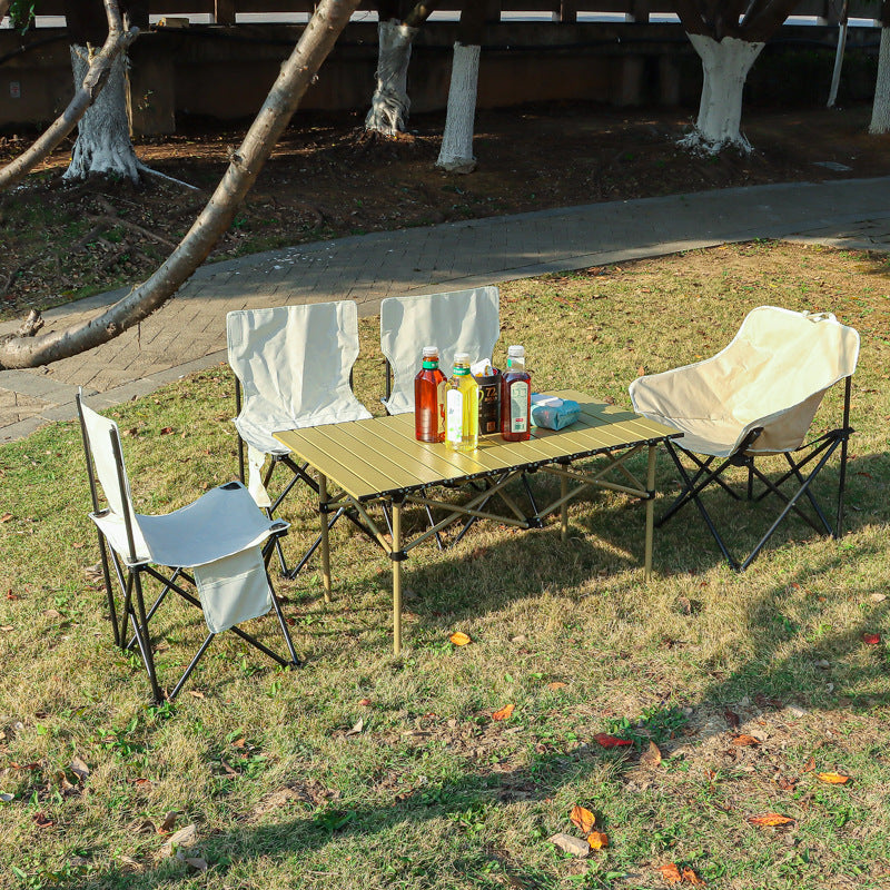 Outdoor Folding Table and Chair Set for Camping