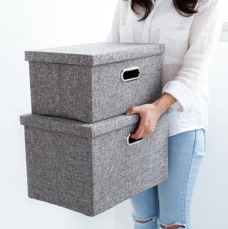 Japanese Minimalist Foldable Cotton Linen Storage Box