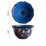 Bohemian Hand-Painted Ceramic Bowls for Home Use