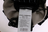 Dolce & Gabbana Gray Silk Black Lace Hair Claw