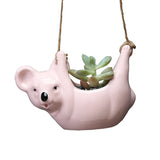 Cute Cartoon Koala Hanging Basket Ceramic Planter