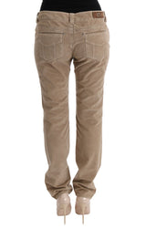 Ermanno Scervino Beige Regular Fit Luxe Trousers