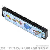 Wooden Painted Harmonica for Kids - 16 Holes Educational Toy