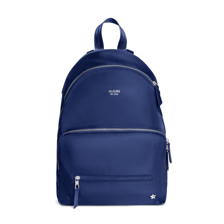 JuJuBe New Everyday Diaper Bag Backpack with Portable Changing Pad Baby Stroller Straps Large Travel Backpack for Boy or Girl For Carrying Baby Bottles Baby Wipes Diapers Pacifiers Navy