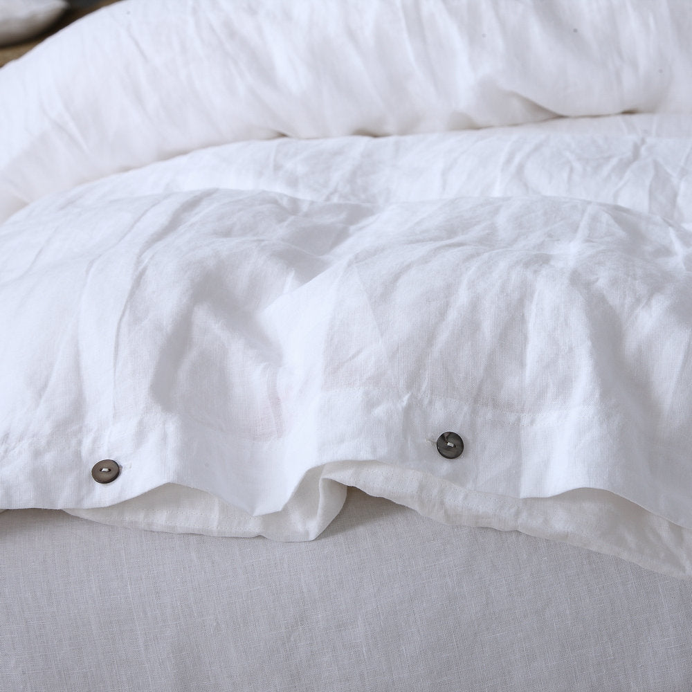 Pure Linen Duvet Cover and Pillowcase Set (3 Pieces)