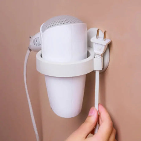 Wall-Mounted Hair Dryer Holder and Organizer (1pc)