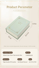 Stylish Diary Jewelry Box - Magnetic Organizer for Accessories