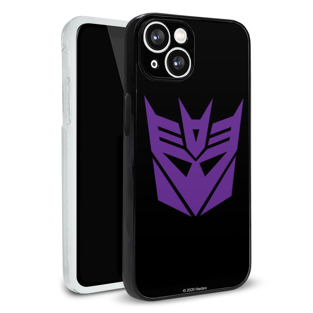 Transformers Decepticon Symbol Protective Slim Fit Plastic Bumper Case Fits Apple iPhone 14