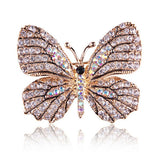 Colorful Rhinestone Alloy Butterfly Brooch Accessory