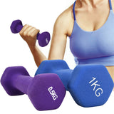Hexagon Color Dumbbells, Home Use with Rubber Coating