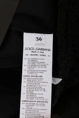 Dolce & Gabbana Elegant Black Lace Heart Applique Shift Dress