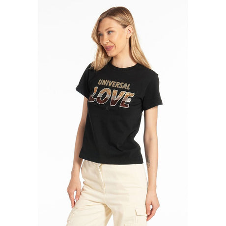 Patrizia Pepe Rhinestone Front Cotton Tee