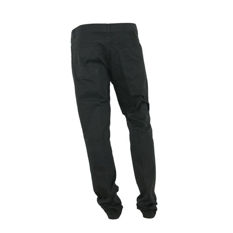 Made in Italy Elegant Summer Black Cotton Trousers