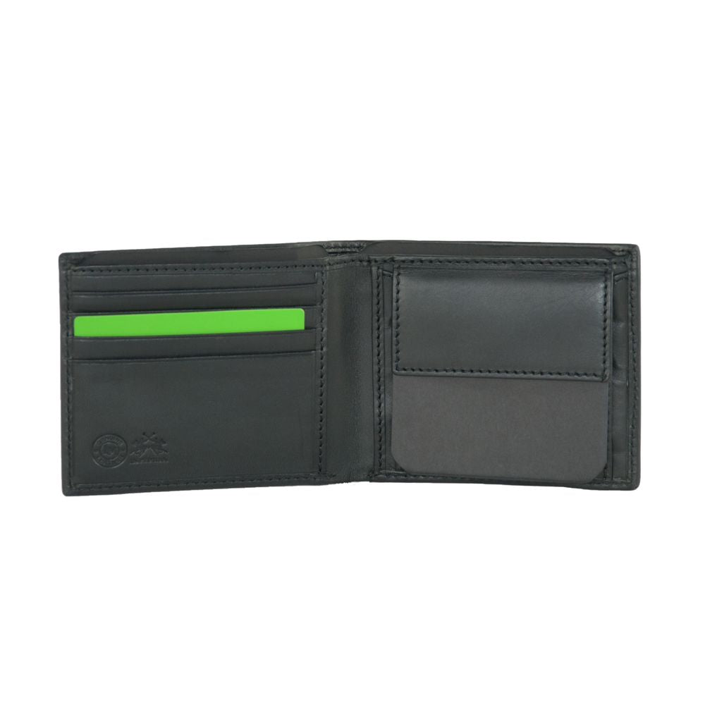 La Martina Black Calfskin Men Wallet