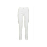 Imperfect White High-Waisted Slim Denim Trousers