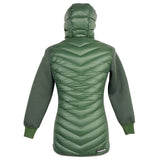 Centogrammi Elegant Hooded Long Down Jacket in Dark Green