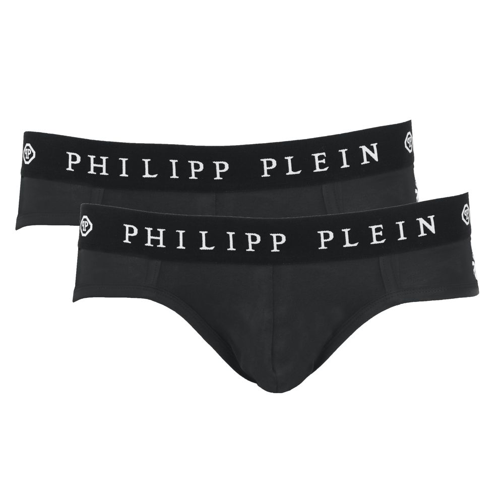 Philipp Plein Black Cotton Men Boxer Short Pack