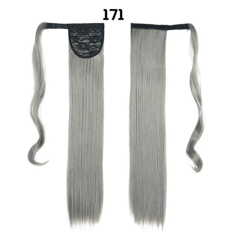 European American Long Straight Hair Velcro Ponytail