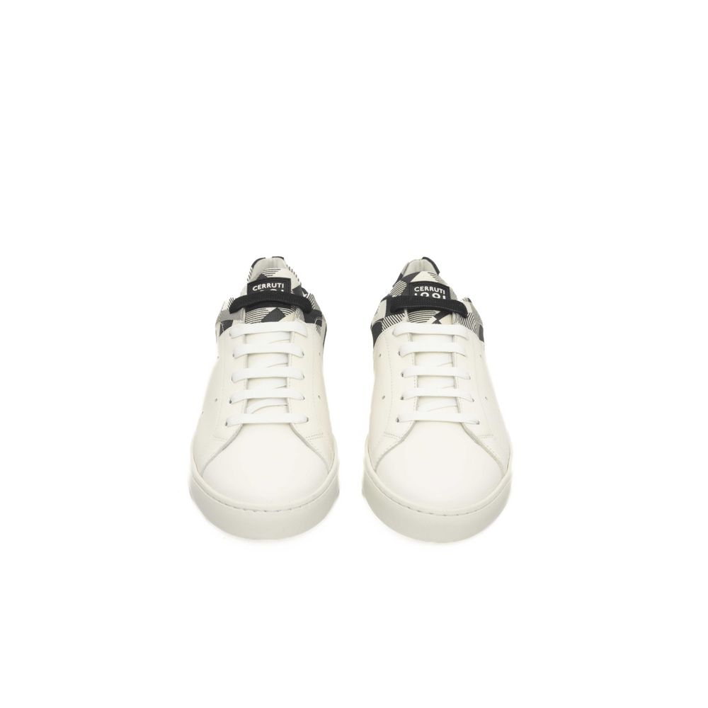 Cerruti 1881 White Leather Men Sneaker