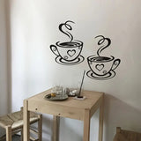 Coffee Mug Wall Stickers for Home and Cafe Decor