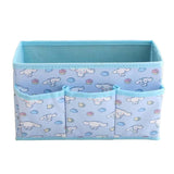 Kawaii Collapsible Storage Bin Cute 4 Grids Storage Box Makeup Holder Office Desk Organizer Room Decor for lipstick，makeup brush，hair accessories...