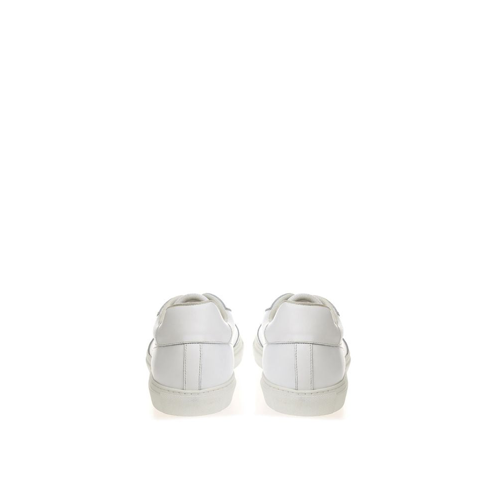 Roberto Cavalli White Leather Sneakers Luxe Footwear