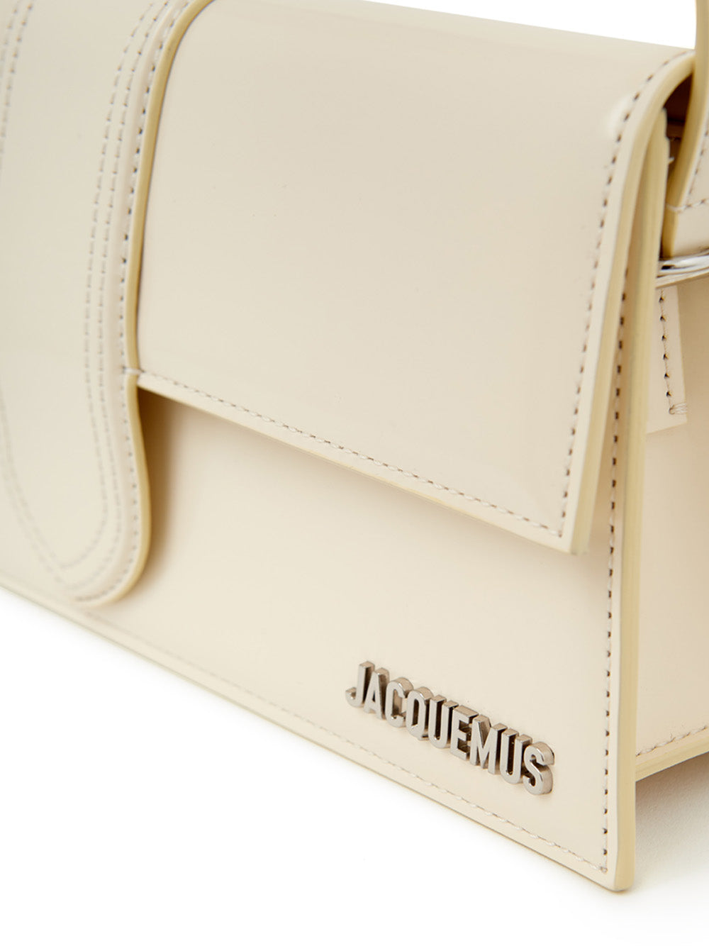 Jacquemus Ivory Leather Le Bambino Long Shoulder Bag