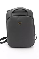 Automobili Laborghini Gray Nylon Backpack