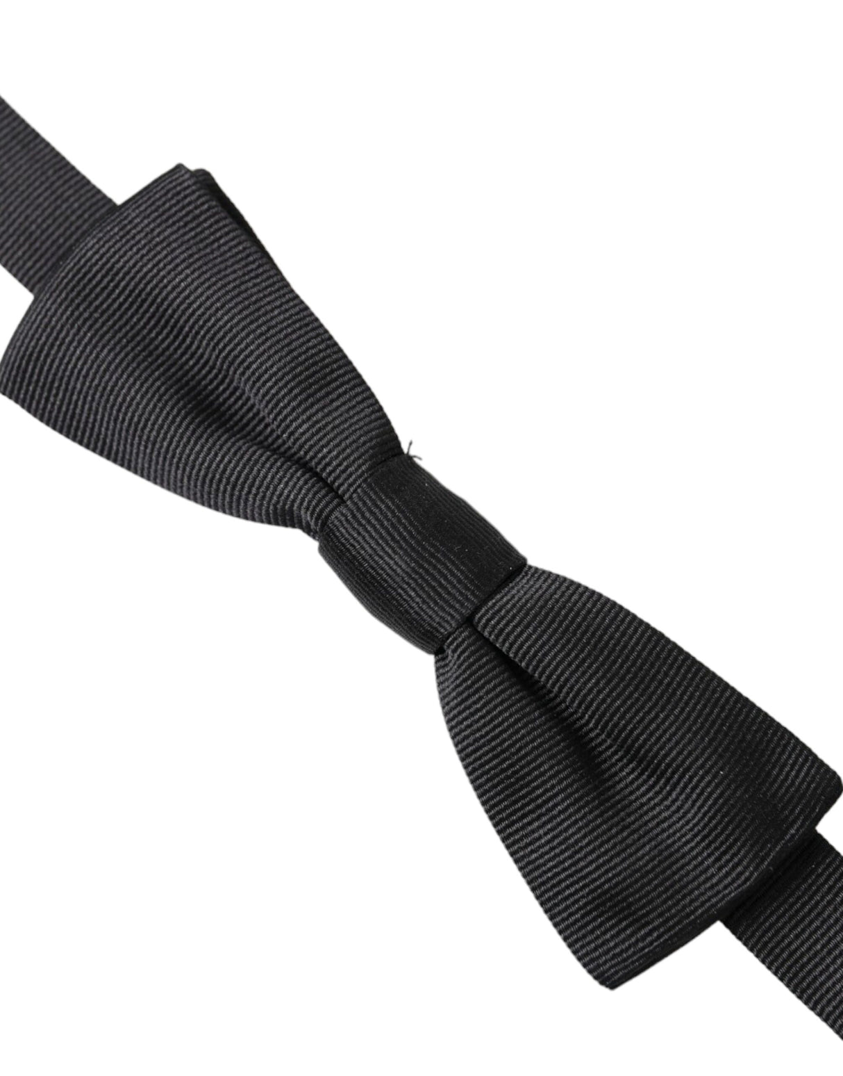 Dolce & Gabbana Black Silk Adjustable Neck Men Bow Tie