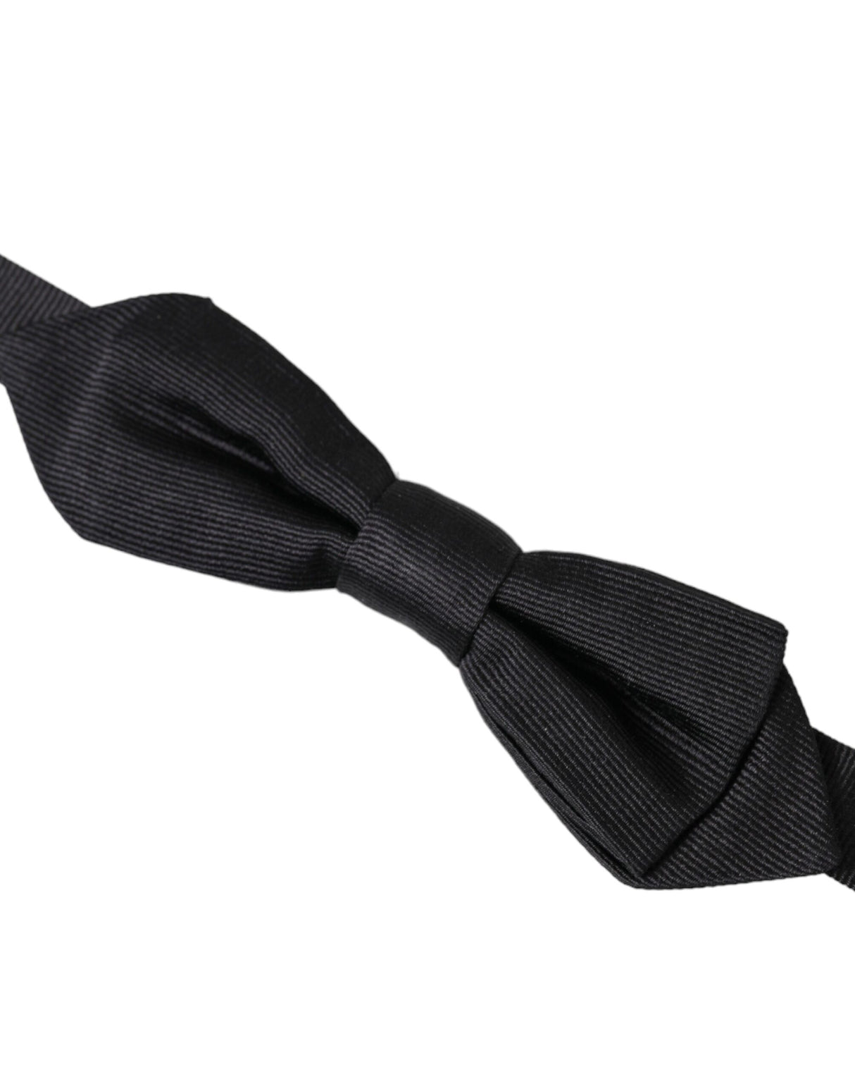 Dolce & Gabbana Black Silk Adjustable Neck Men Bow Tie