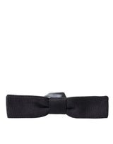 Dolce & Gabbana Black Silk Adjustable Men Neck Bow Tie