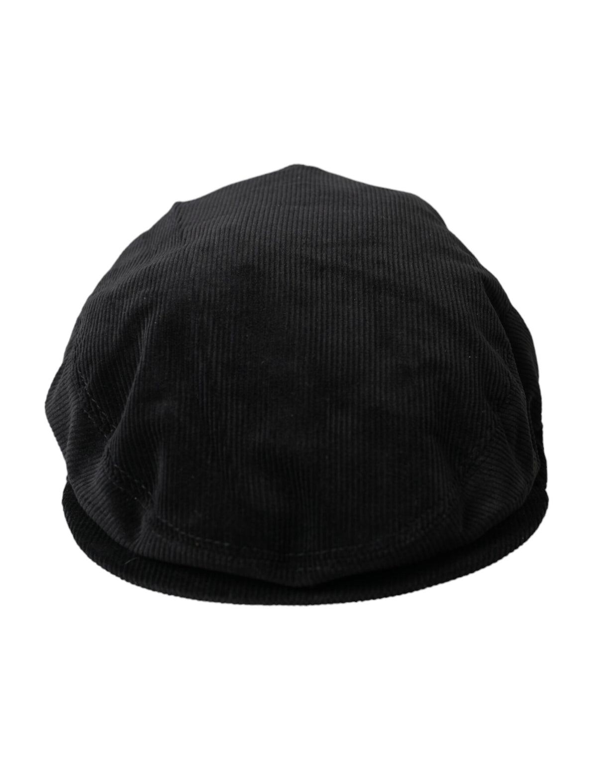 Dolce & Gabbana Black Corduroy Crown Newsboy Hat Men