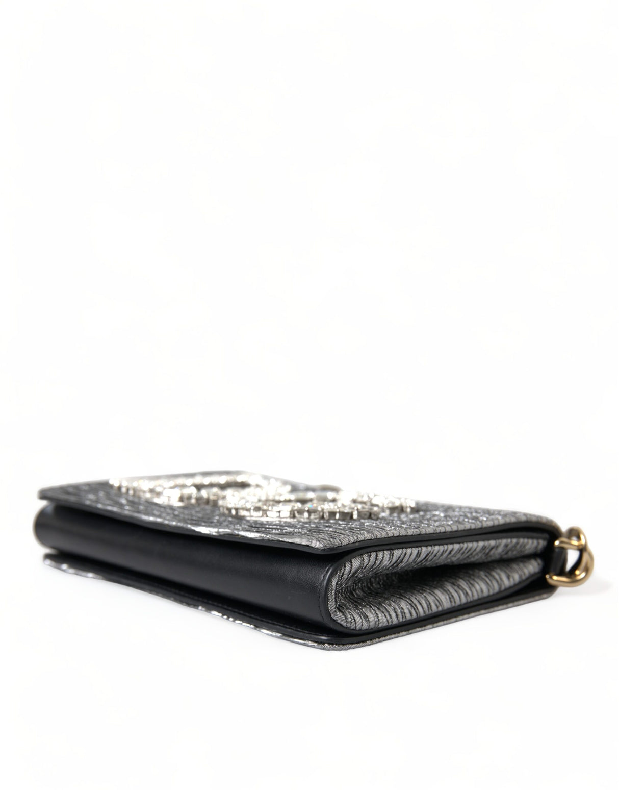 Dolce & Gabbana Silver DG Girls Swarovski Clutch Shoulder Chain Strap Bag - Women's