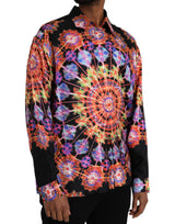 Dolce & Gabbana Multicolor Luminarie Silk Men Casual Shirt