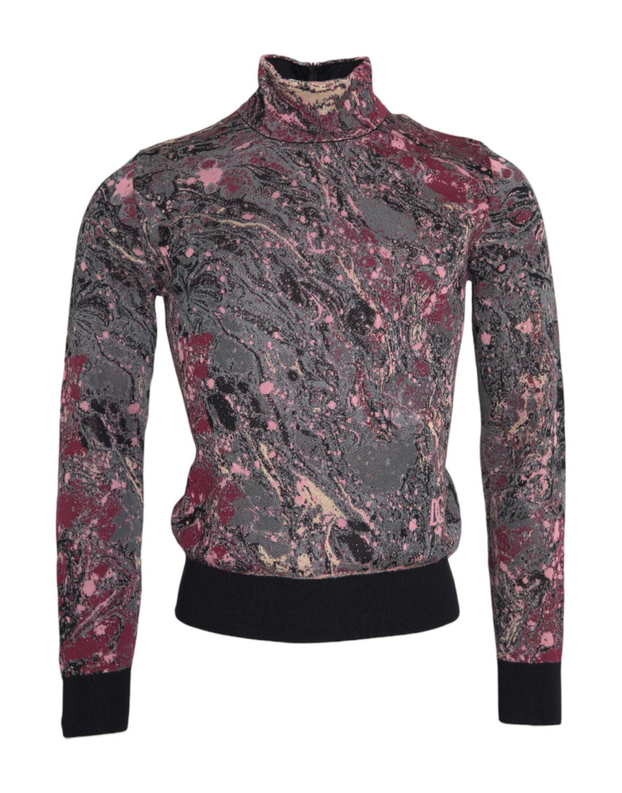 Dolce & Gabbana Multicolor Graphic Turtle Neck Men Sweater