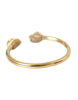 Nialaya Gold CZ Lion Bangle Bracelet Women