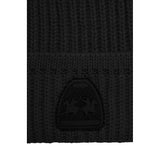 La Martina Black Acrylic Men Beanie