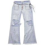 One Teaspoon Light Blue Cotton Jeans & Pant