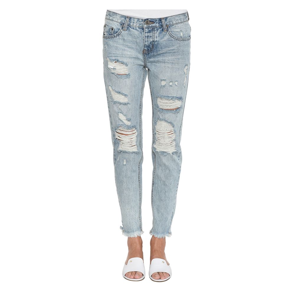 One Teaspoon Light Blue Cotton Jeans & Pant