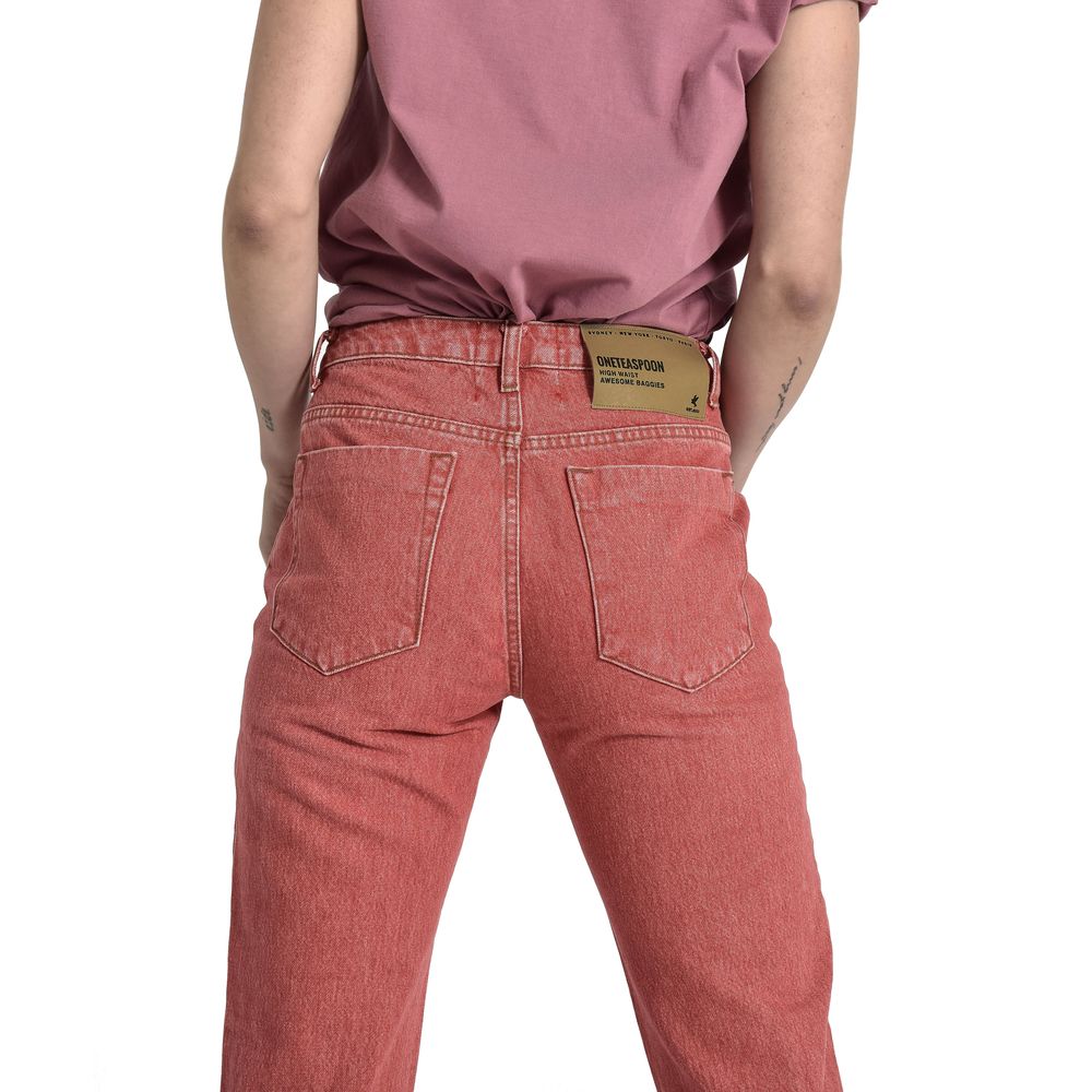 One Teaspoon Red Cotton Women Jeans