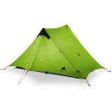 3F UL GEAR lanshan 2 Tent 2 Person Oudoor Ultralight Camping Tent 3 Season Professional 15D Silnylon Rodless Tent 4 Season (2P Green 3 Season)