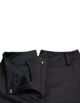 Ermanno Scervino Black High Waist Capri Cropped Pants