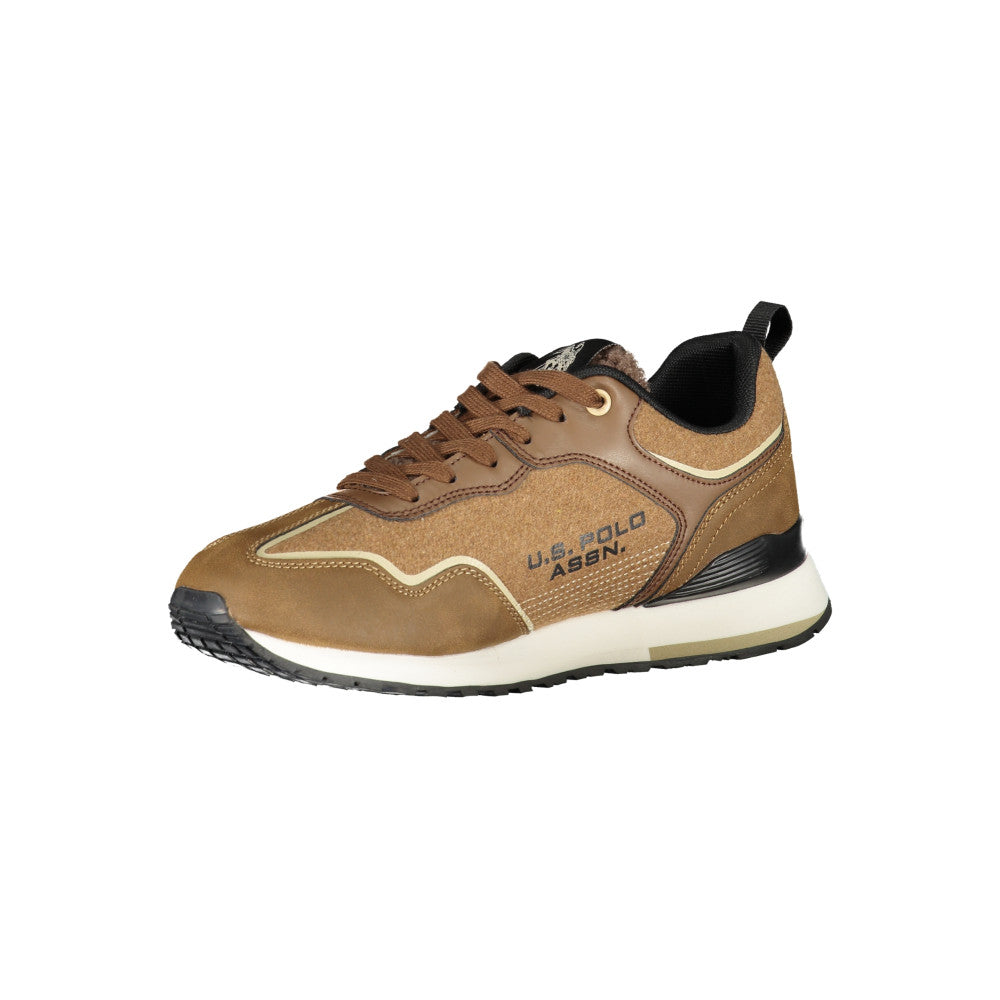 U.S. Polo Sneakers with Laces Brown - Men's