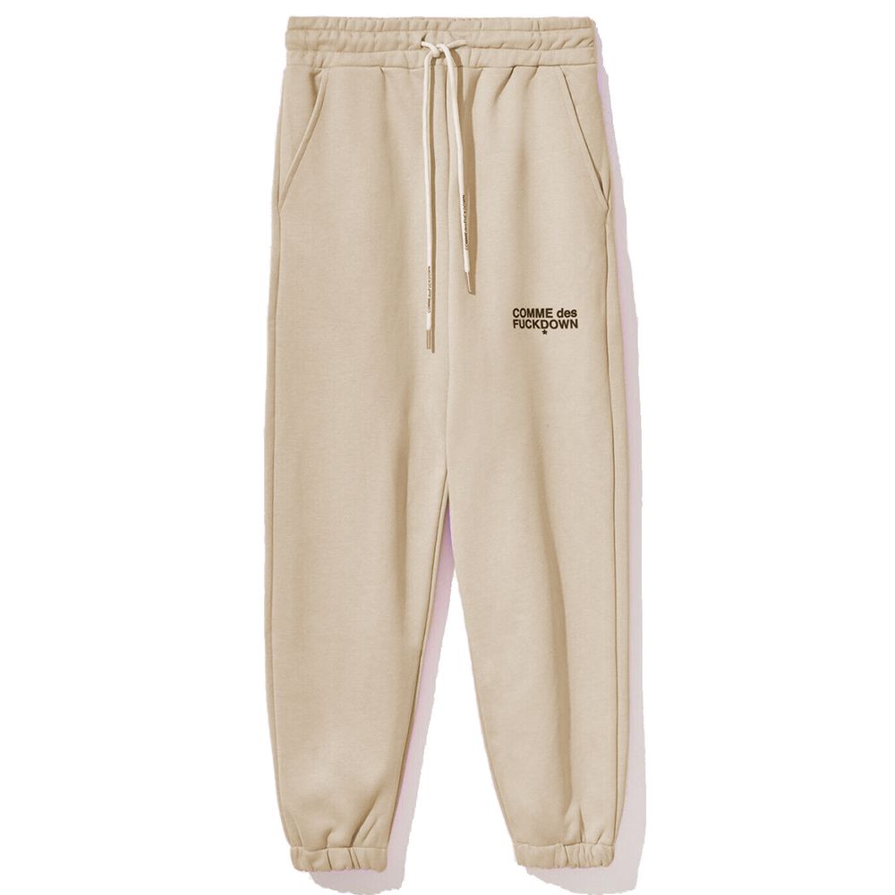 Comme Des Fuckdown Beige Cotton Jeans & Pant