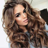 Long Curly Gradient Rose Fake Hair Headgear