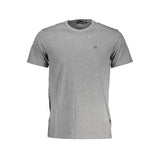 Napapijri Gray Cotton Men T-Shirt