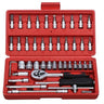 46-Piece Home and Auto Repair Tool Set with Ratchet Wrench