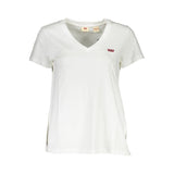 Levi's White Cotton Women T-Shirt