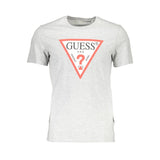 Guess Jeans Gray Cotton Men T-Shirt